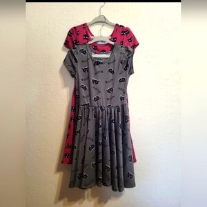 Stylish Kids Dress Set - Gray and Pink